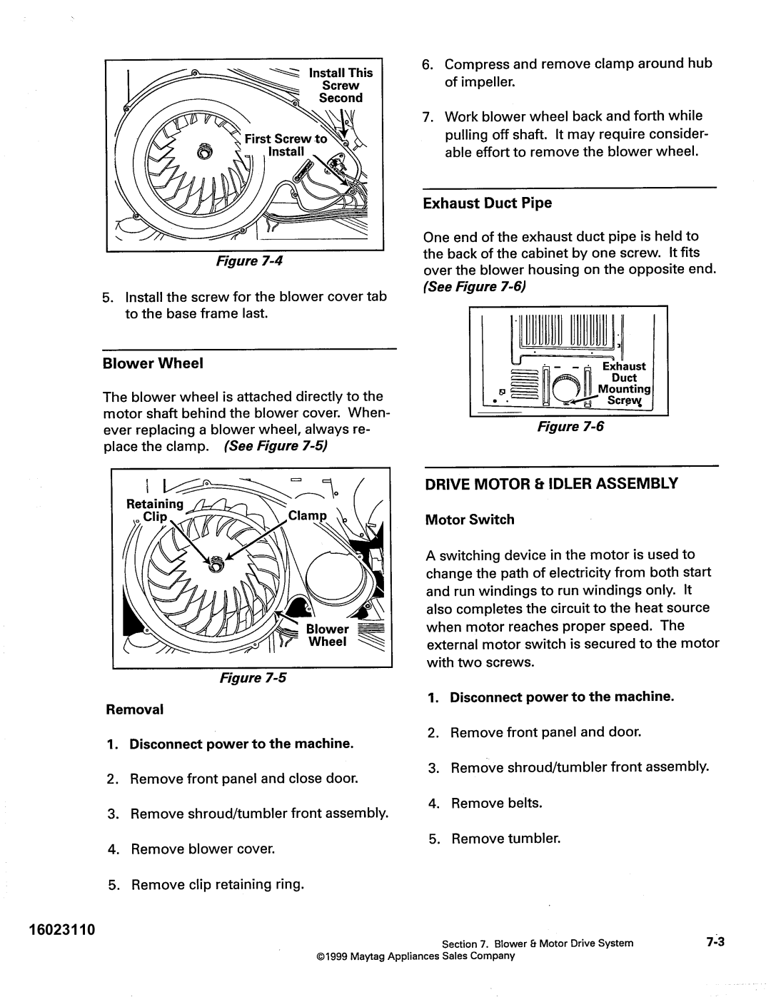 Maytag MDE DG5500, MDG9800 service manual 