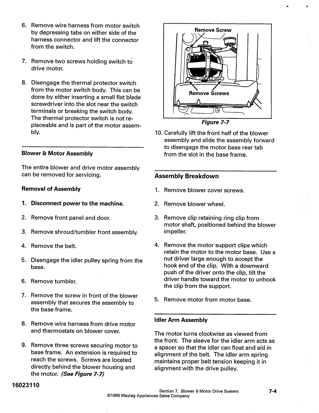 Maytag MDG9800, MDE DG5500 service manual 