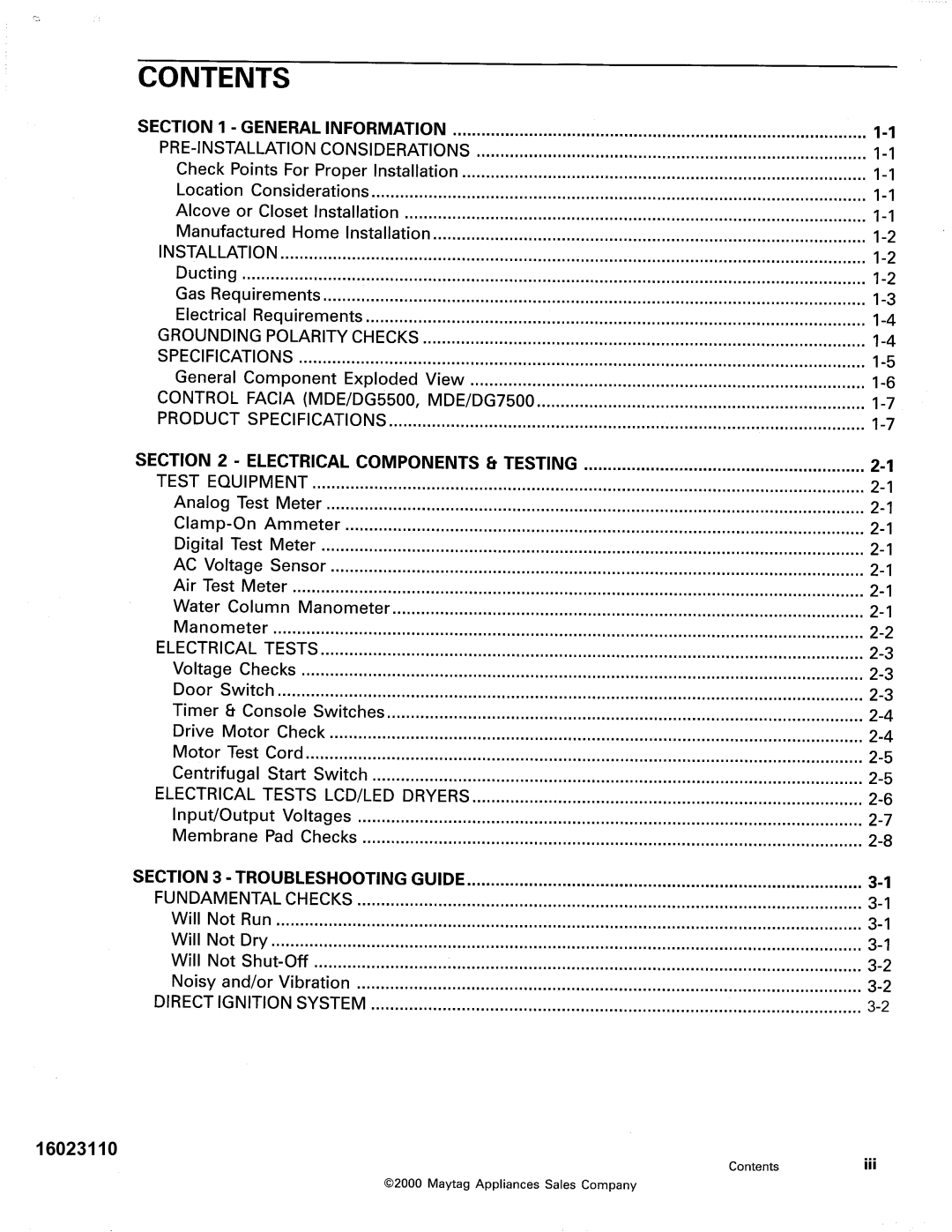 Maytag MDE DG5500, MDG9800 service manual 