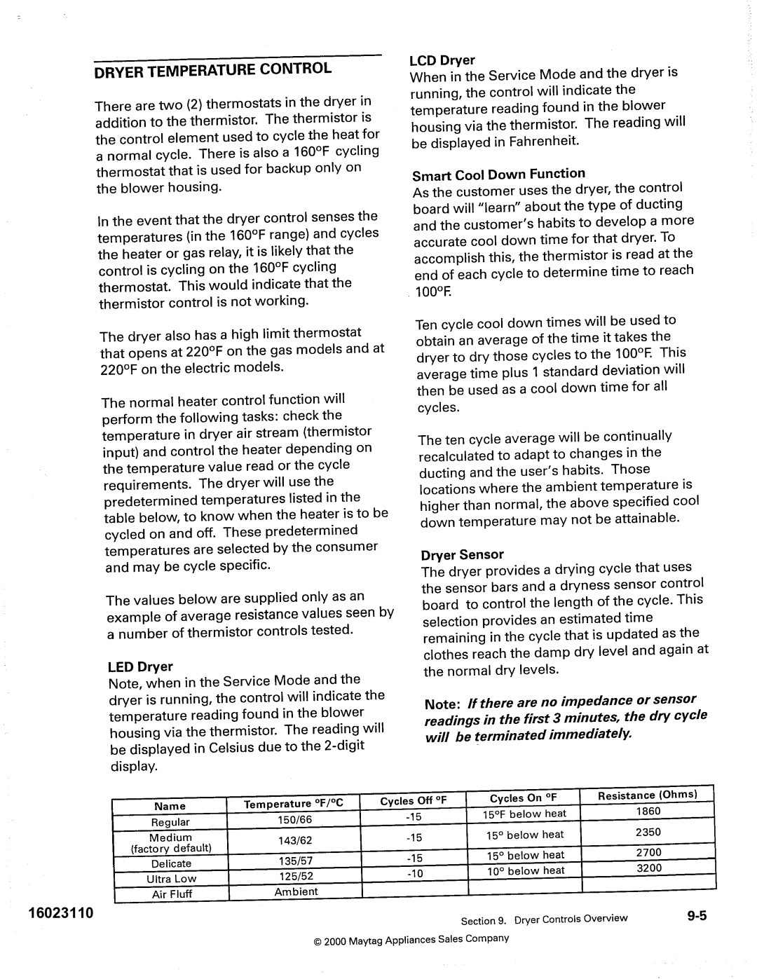 Maytag MDE DG5500, MDG9800 service manual 