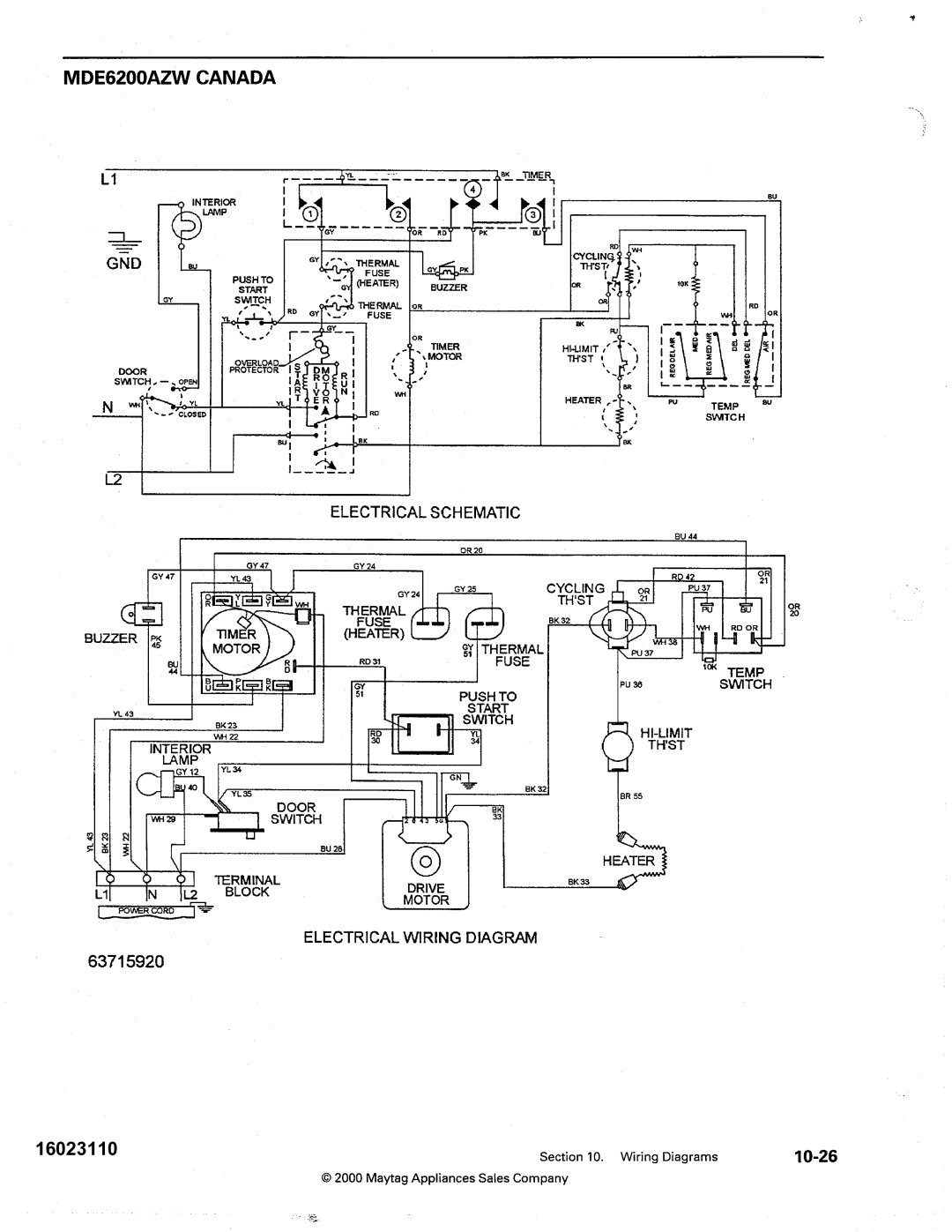 Maytag MDE DG5500, MDG9800 service manual 