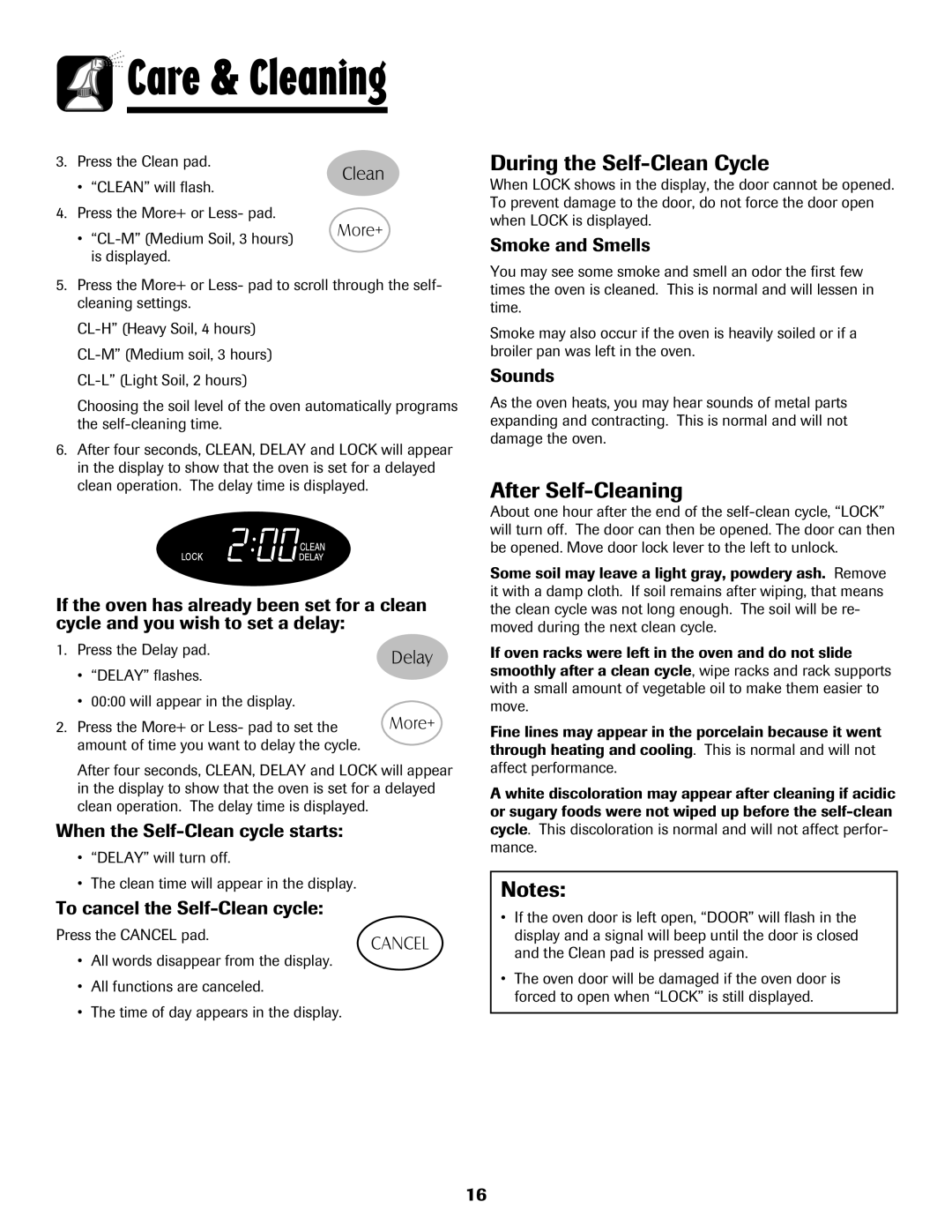 Maytag MER5552BAW warranty During the Self-Clean Cycle, After Self-Cleaning 