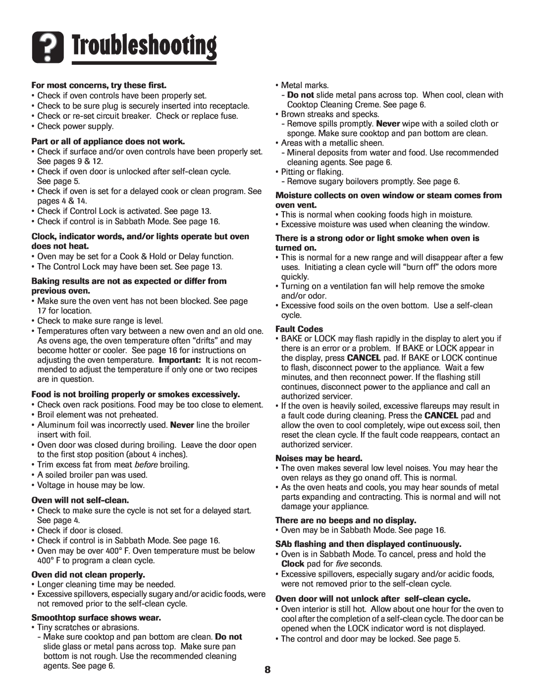 Maytag MER5775RAW important safety instructions Troubleshooting 