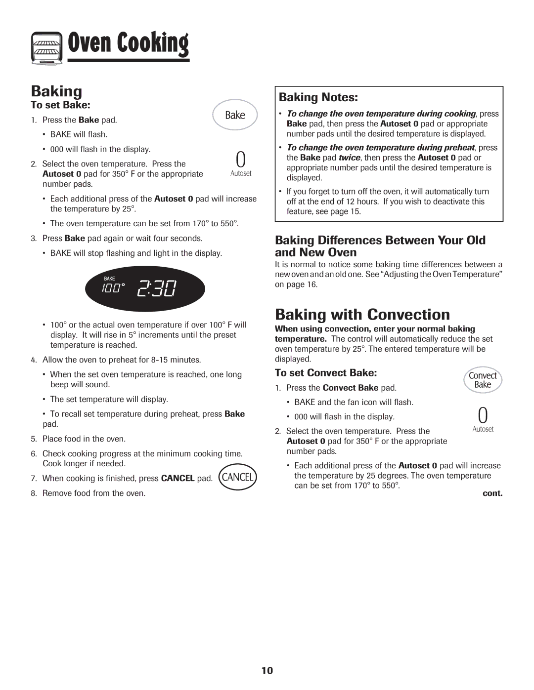 Maytag MER5875RAF manual Baking with Convection, Baking Notes, Baking Differences Between Your Old and New Oven 