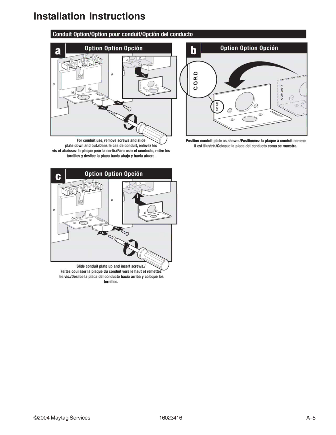 Maytag MER6755ACB/S/W, MER6775AAB/F/N/Q/S/W, MER6555AAB/Q/W, MER6875ACB/F/N/S/W, MER6751AAB/Q/S/W Installation Instructions 