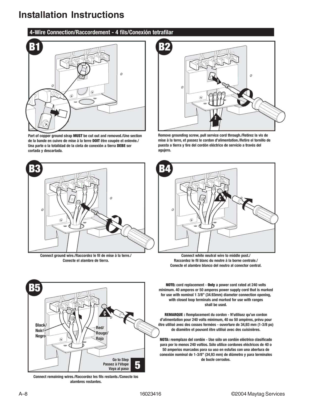 Maytag MER6775AAB/F/N/Q/S/W, MER6555AAB/Q/W, MER6875ACB/F/N/S/W, MER6751AAB/Q/S/W, MER6755AAB/Q/S/W Installation Instructions 