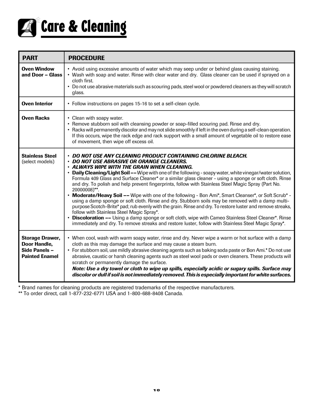 Maytag 8113P768-60 manual Cloth first, Glass, Movement, then wipe off excess oil, Stainless Steel, Select models, 20000008 