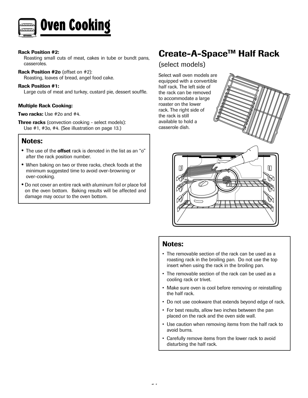 Maytag MEW6630DDW warranty Create-A-SpaceTMHalf Rack, Select models 