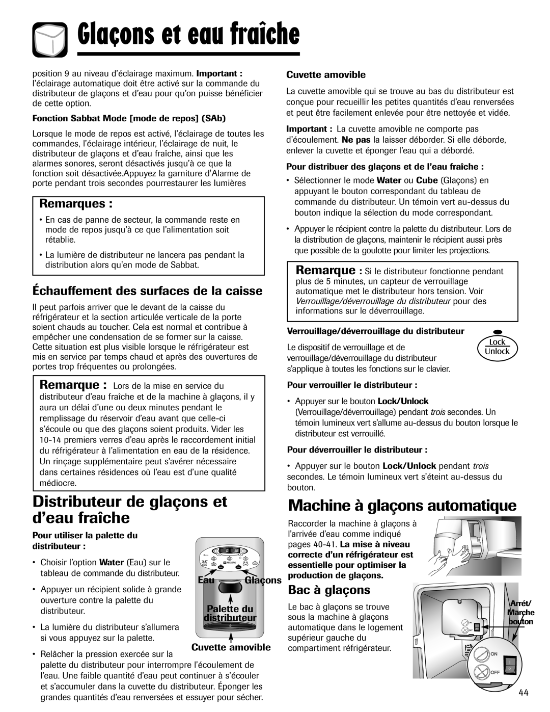 Maytag MFI2266AEW Glaçons et eau fraîche, Distributeur de glaçons et d’eau fraîche, Machine à glaçons automatique 