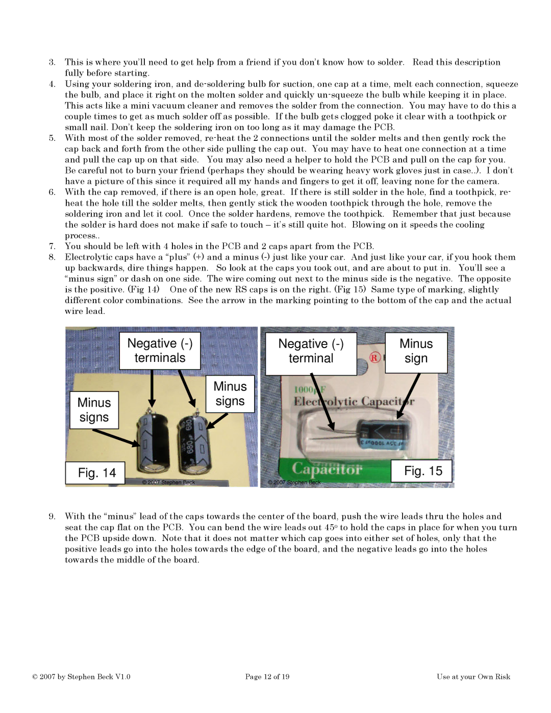 Maytag MFI2568AEW manual Minus signs Negative Terminals, Minus Signs Negative Terminal 