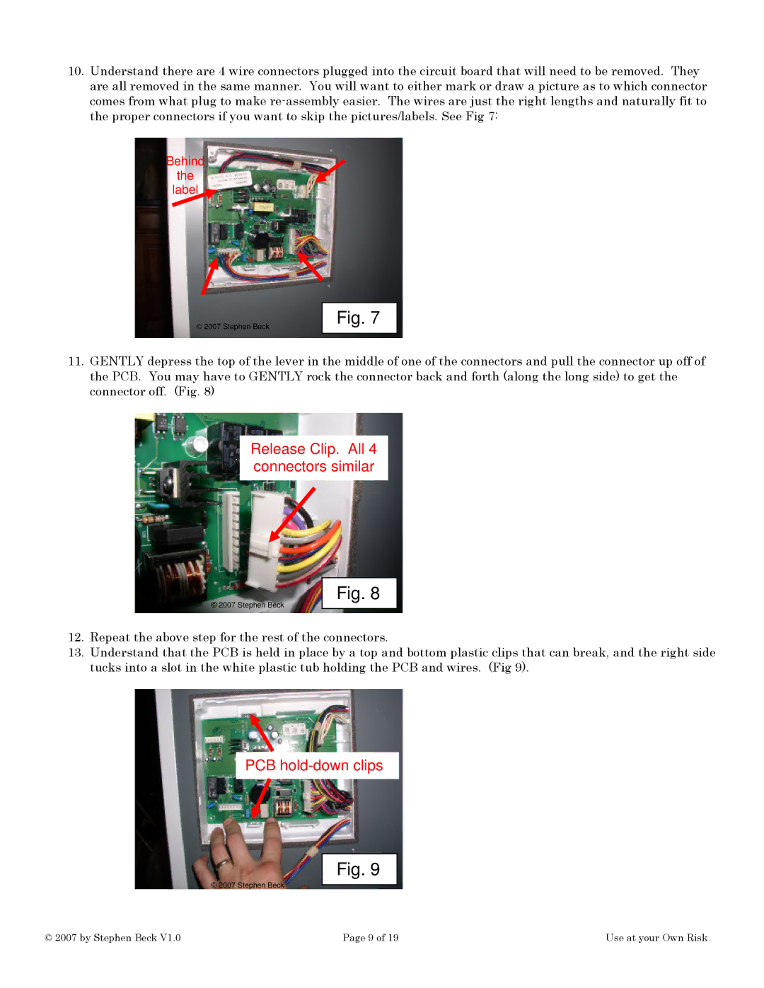 Maytag MFI2568AEW manual Release Clip. All 4 connectors similar 