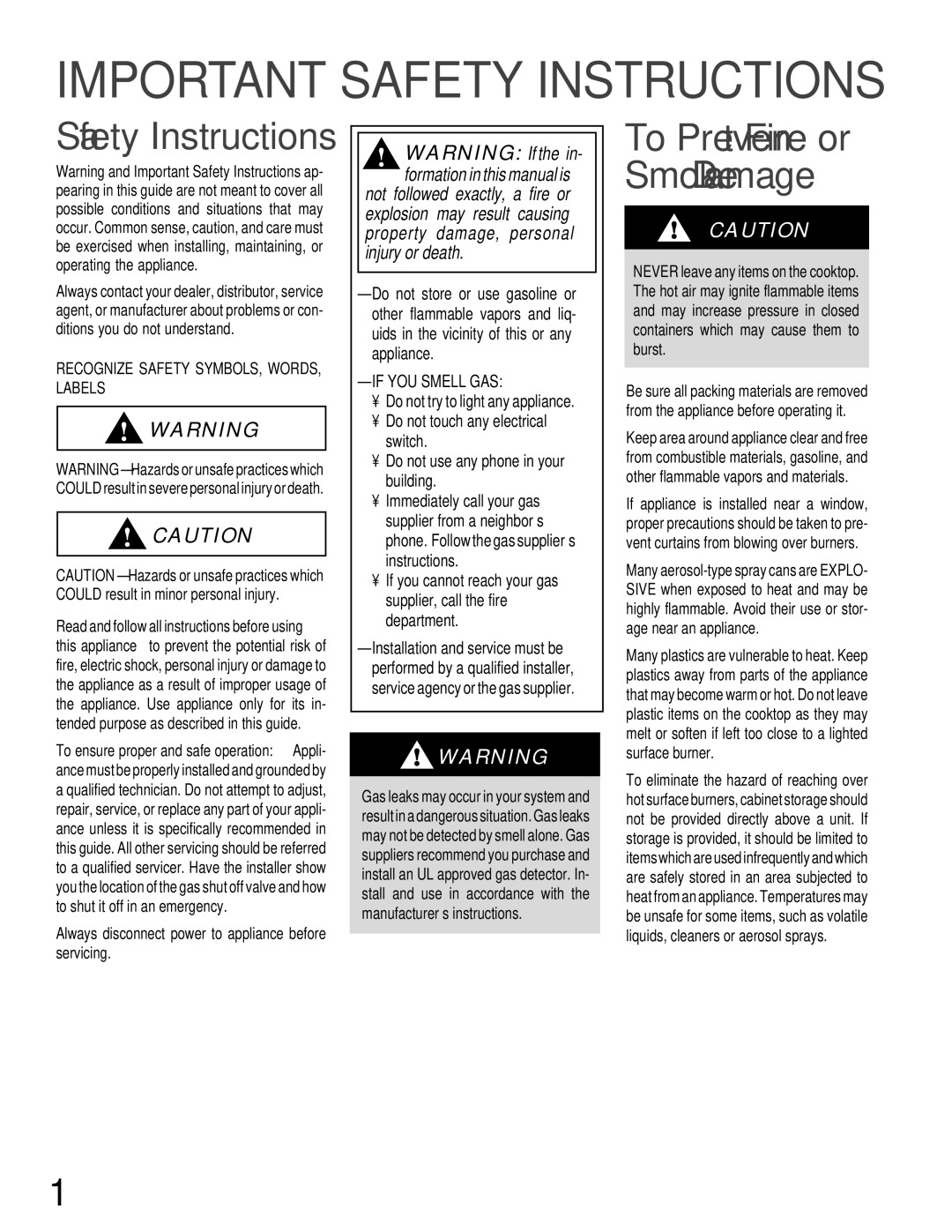 Maytag MGC5430 warranty Recognize Safety SYMBOLS, WORDS, Labels, Always disconnect power to appliance before servicing 