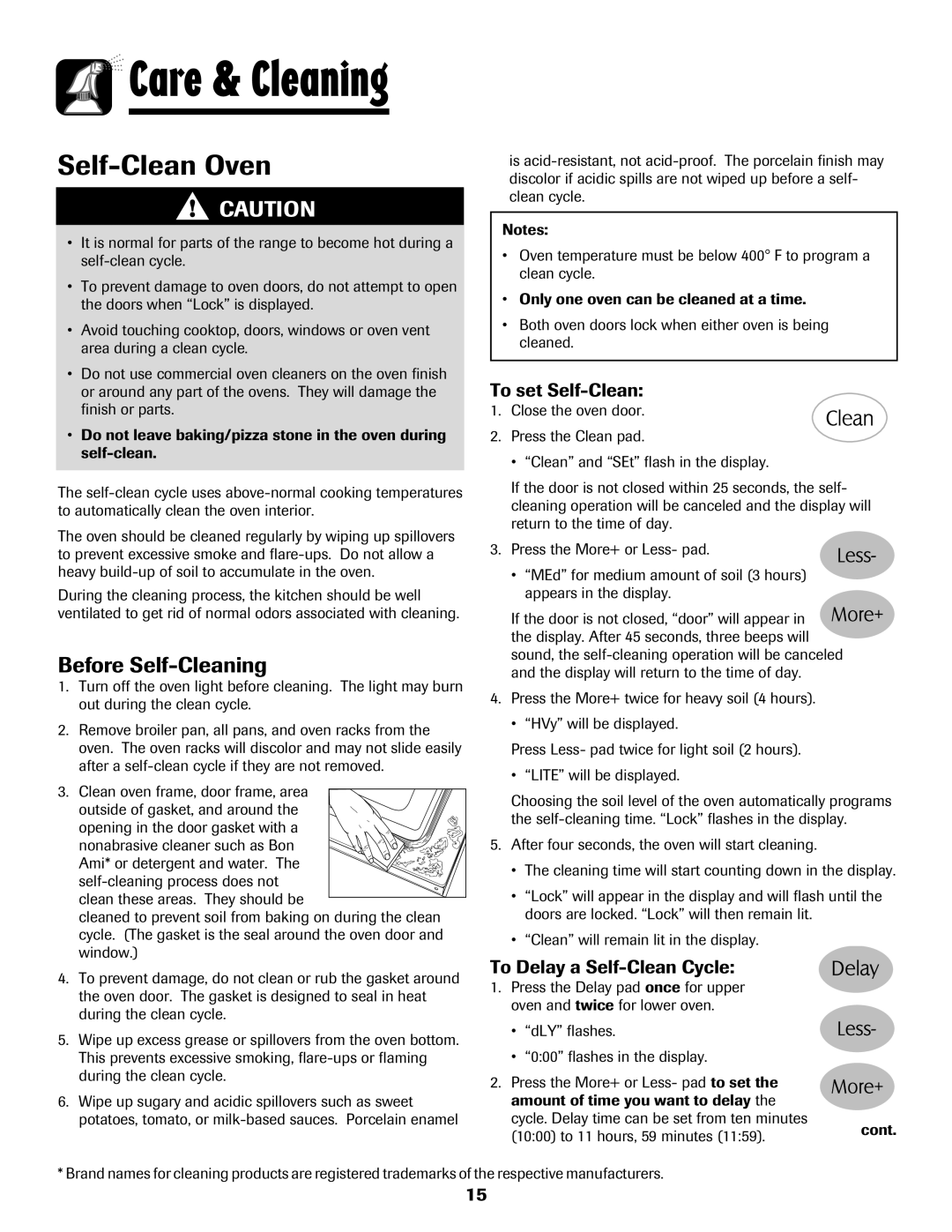 Maytag MGR6751BDW manual Self-Clean Oven, Before Self-Cleaning, To set Self-Clean, To Delay a Self-Clean Cycle 