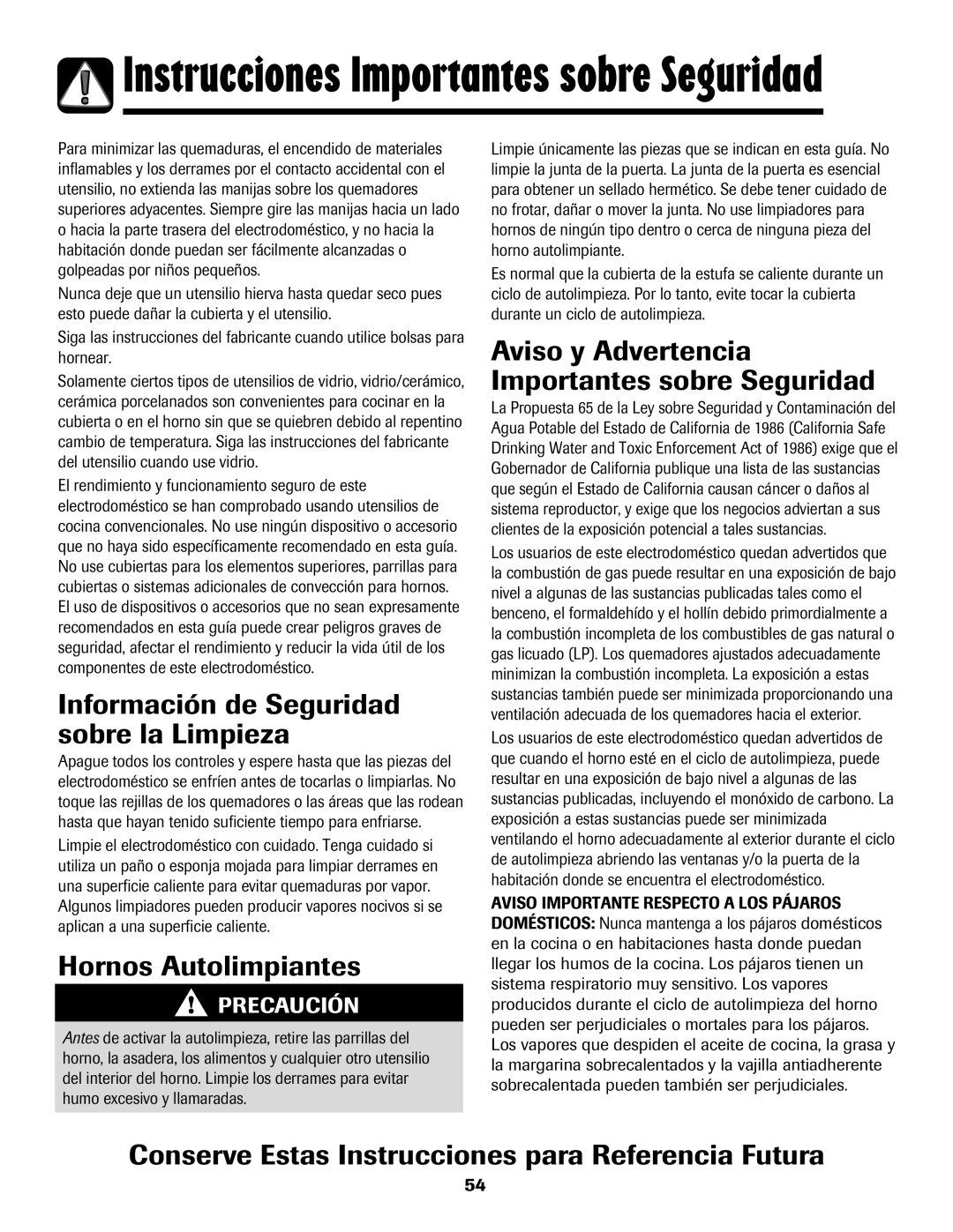 Maytag MGR6751BDW manual Información de Seguridad sobre la Limpieza, Hornos Autolimpiantes 