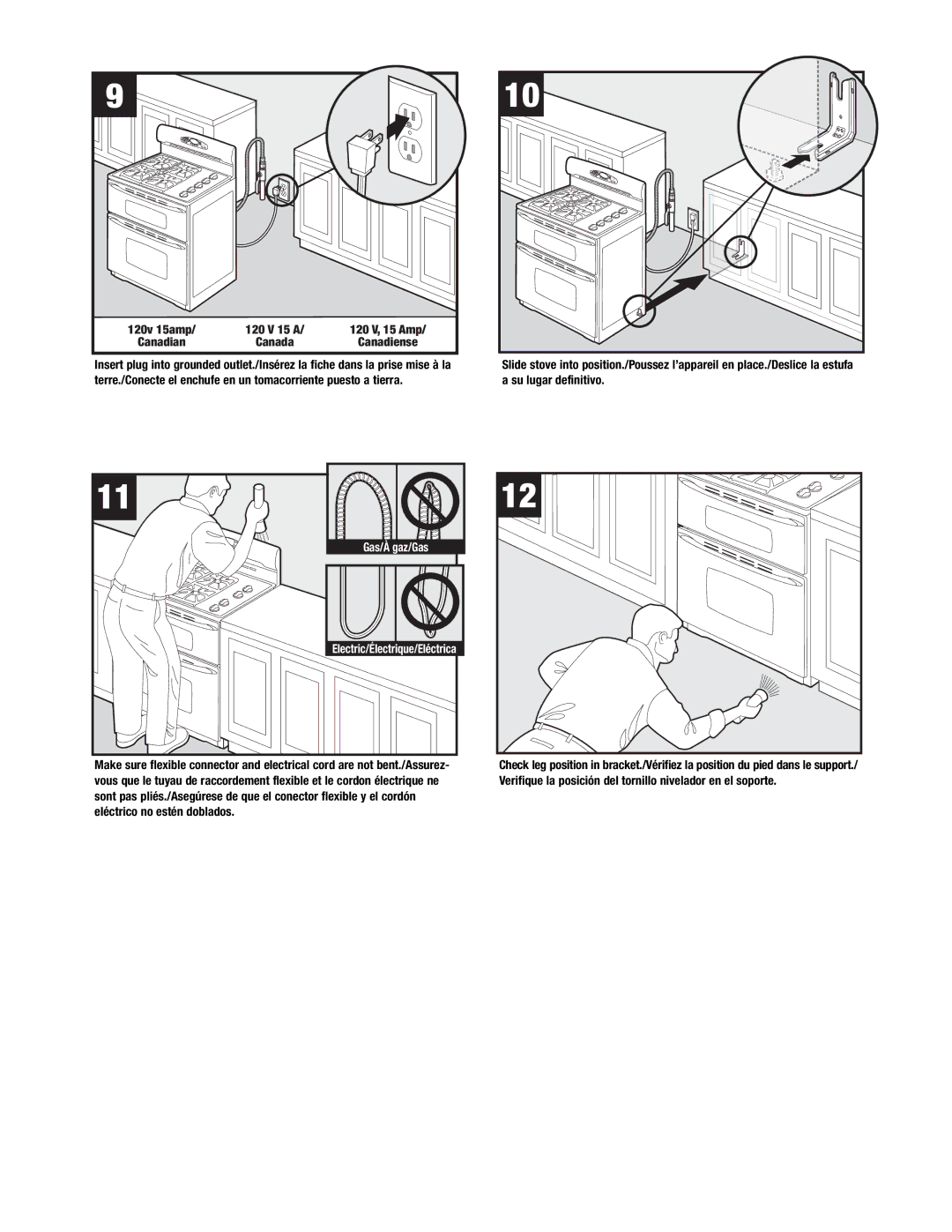 Maytag MGR6775, MGR6875 Gas/À gaz/Gas Electric/Électrique/Eléctrica, 120v 15amp 120 V 15 a 120 V, 15 Amp 