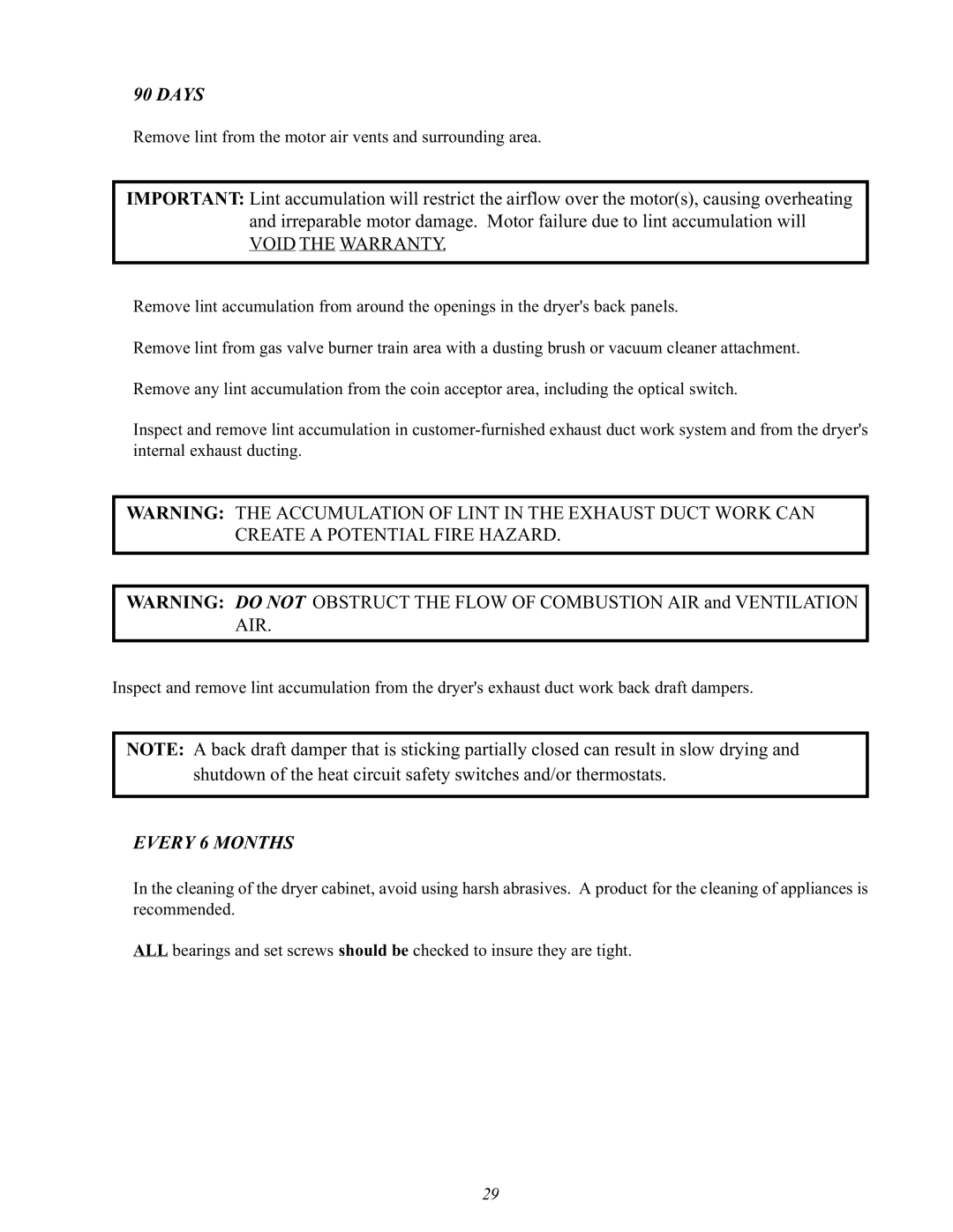 Maytag MLG32PDA manual Days 