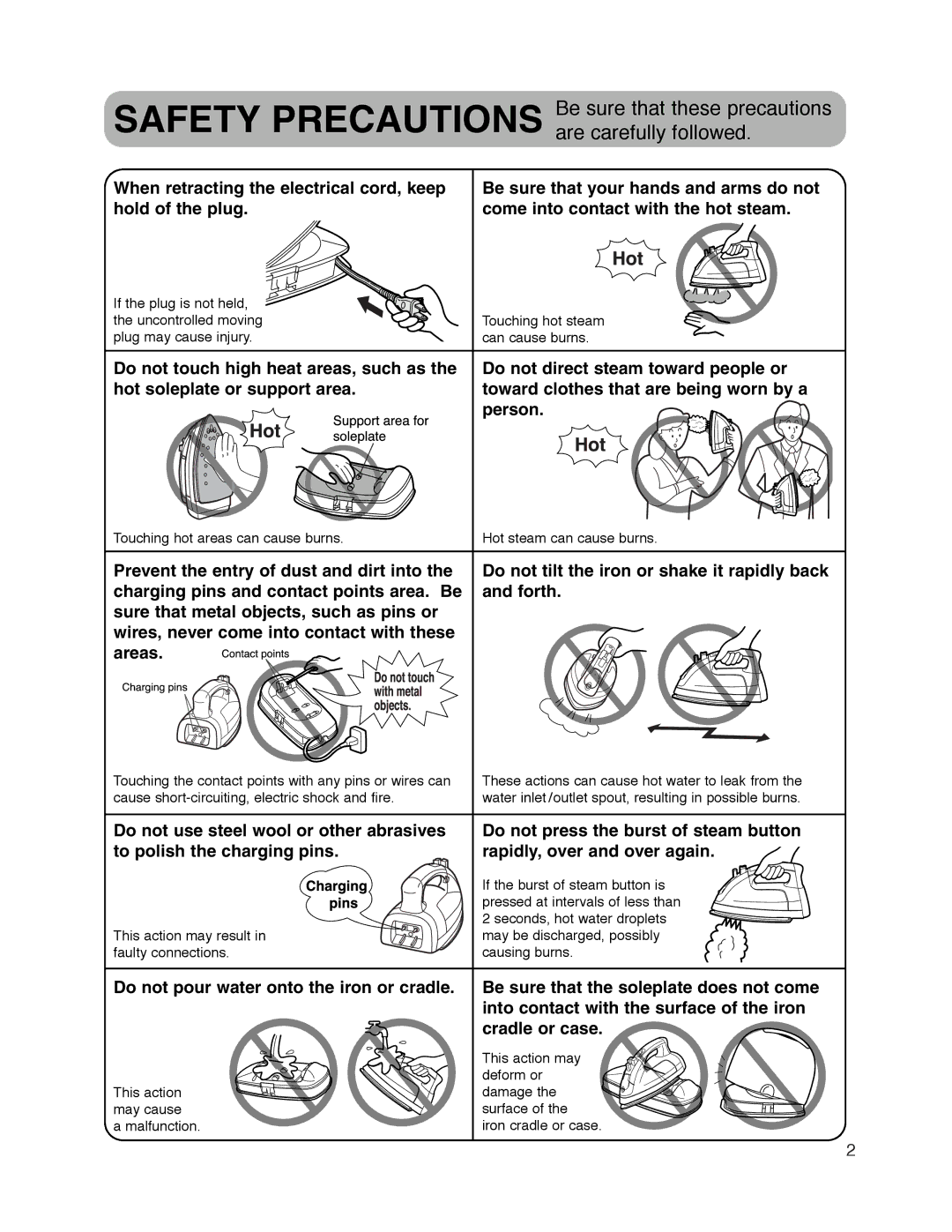 Maytag MLI7500AAW warranty Touching hot areas can cause burns Hot steam can cause burns 