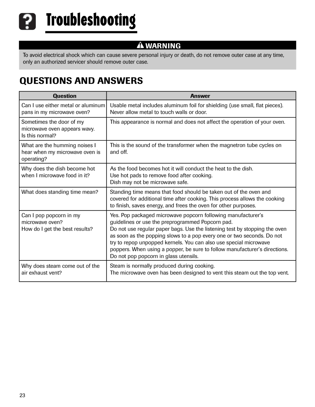 Maytag MMV1153AA important safety instructions Questions and Answers 