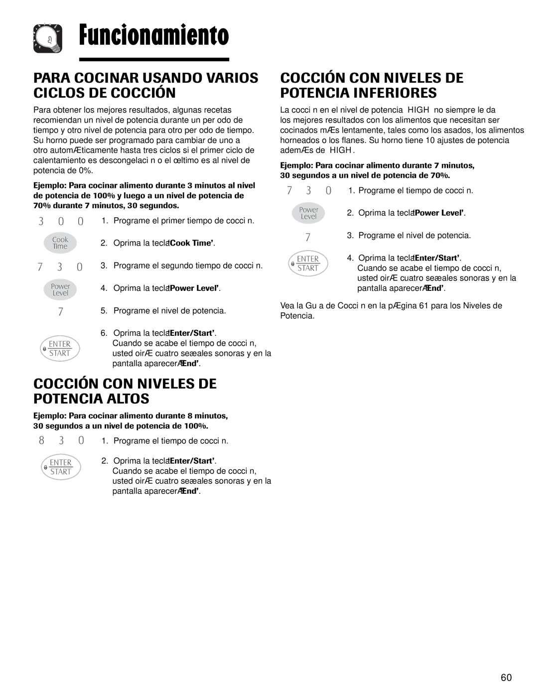 Maytag MMV1153AA Para Cocinar Usando Varios Ciclos DE Cocción, Cocción CON Niveles DE Potencia Altos 