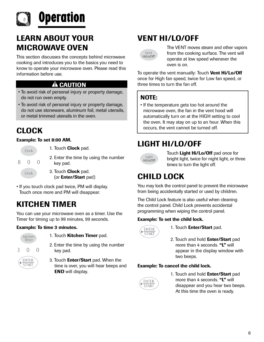 Maytag MMV1153AA important safety instructions Operation 