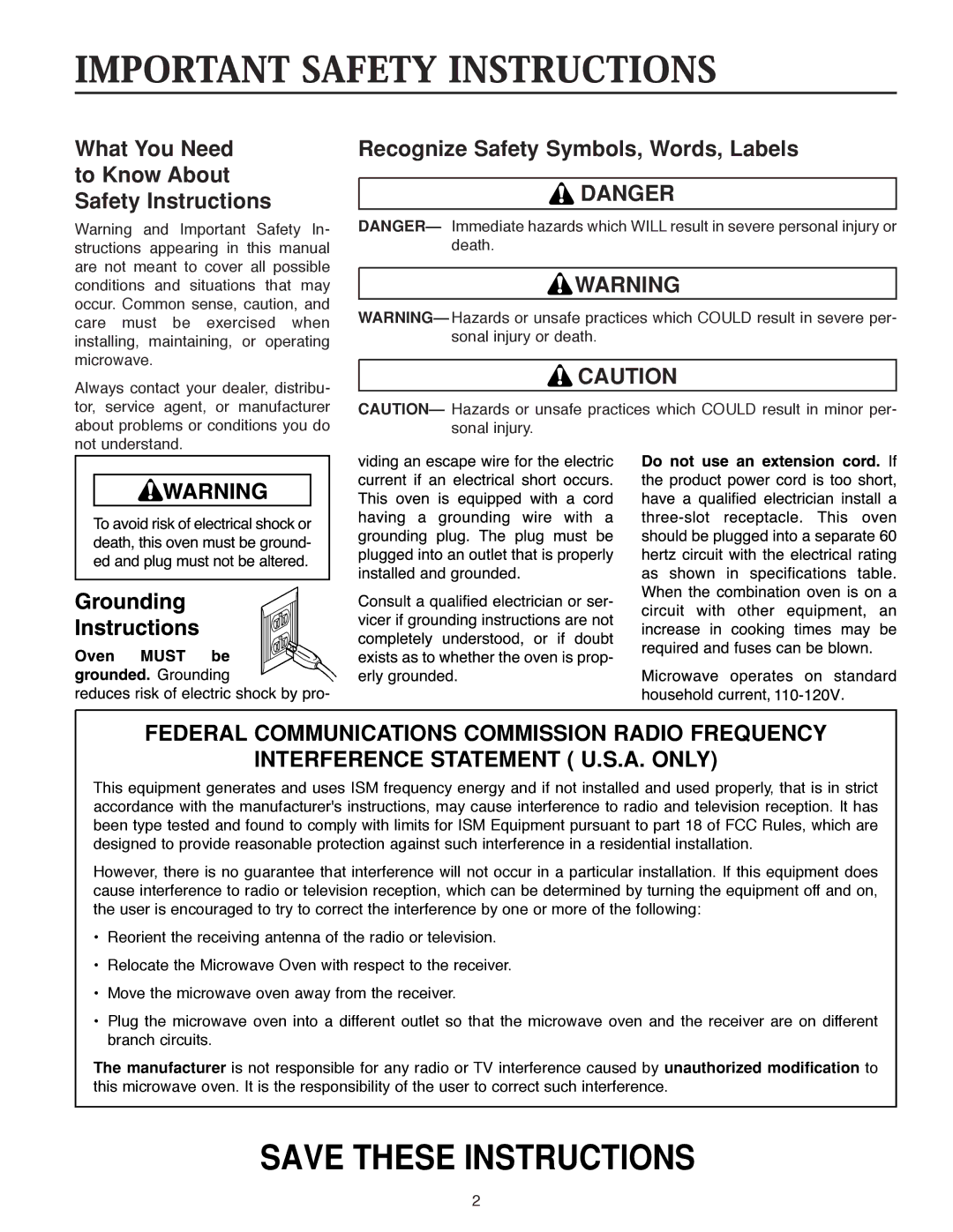 Maytag MMV4184AA owner manual What You Need to Know About Safety Instructions, Recognize Safety Symbols, Words, Labels 