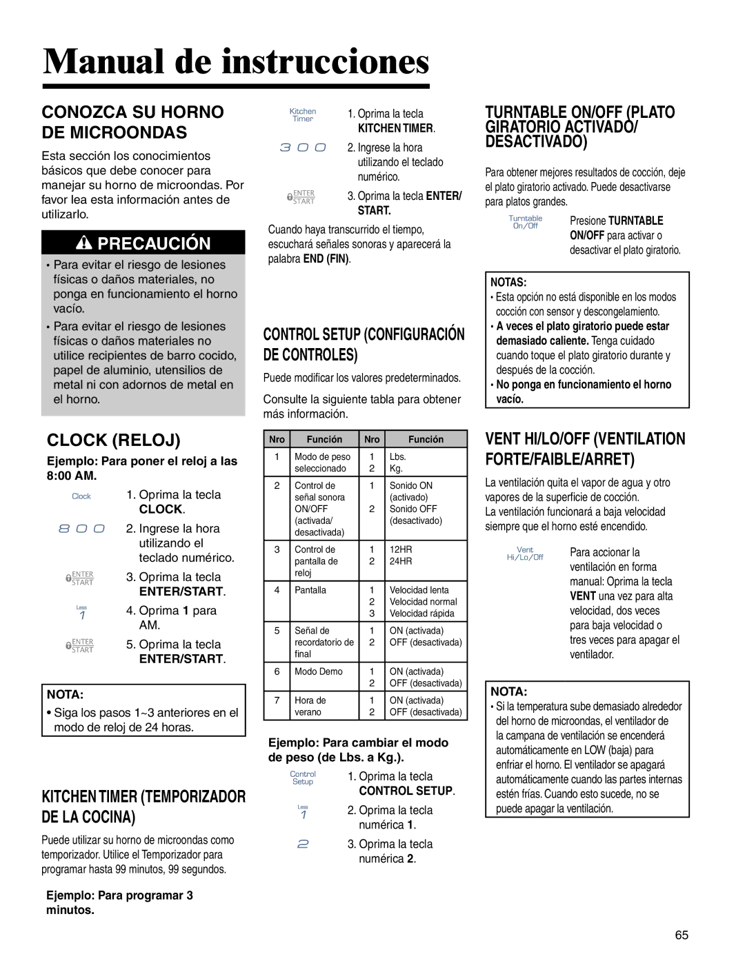 Maytag MMV4205BA important safety instructions Manual de instrucciones, Conozca SU Horno DE Microondas, Clock Reloj 