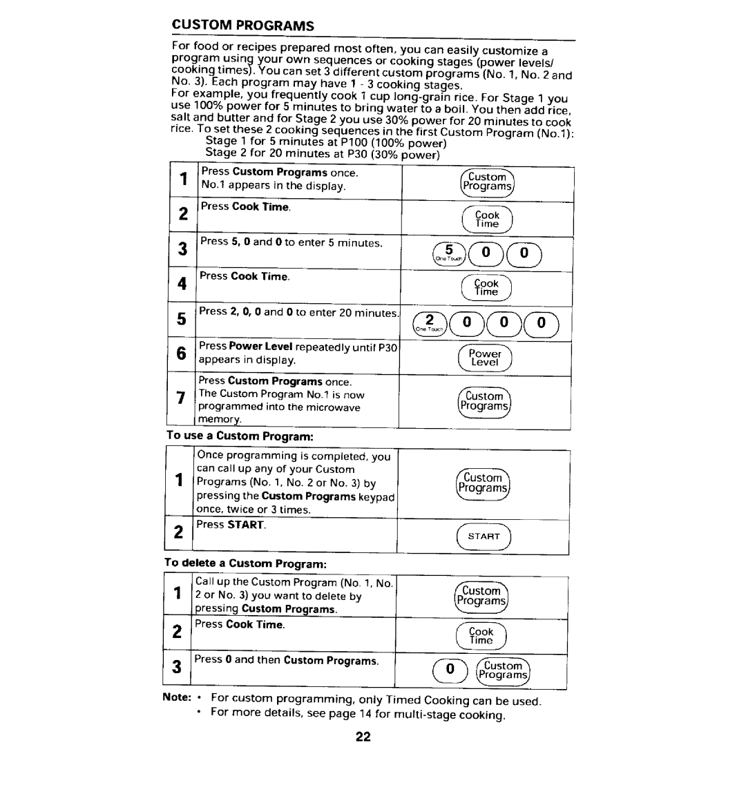 Maytag MMV5100AA manual Press Custom Programs once, Into the microwave Memory To use a Custom Program, Pr ess Star T 