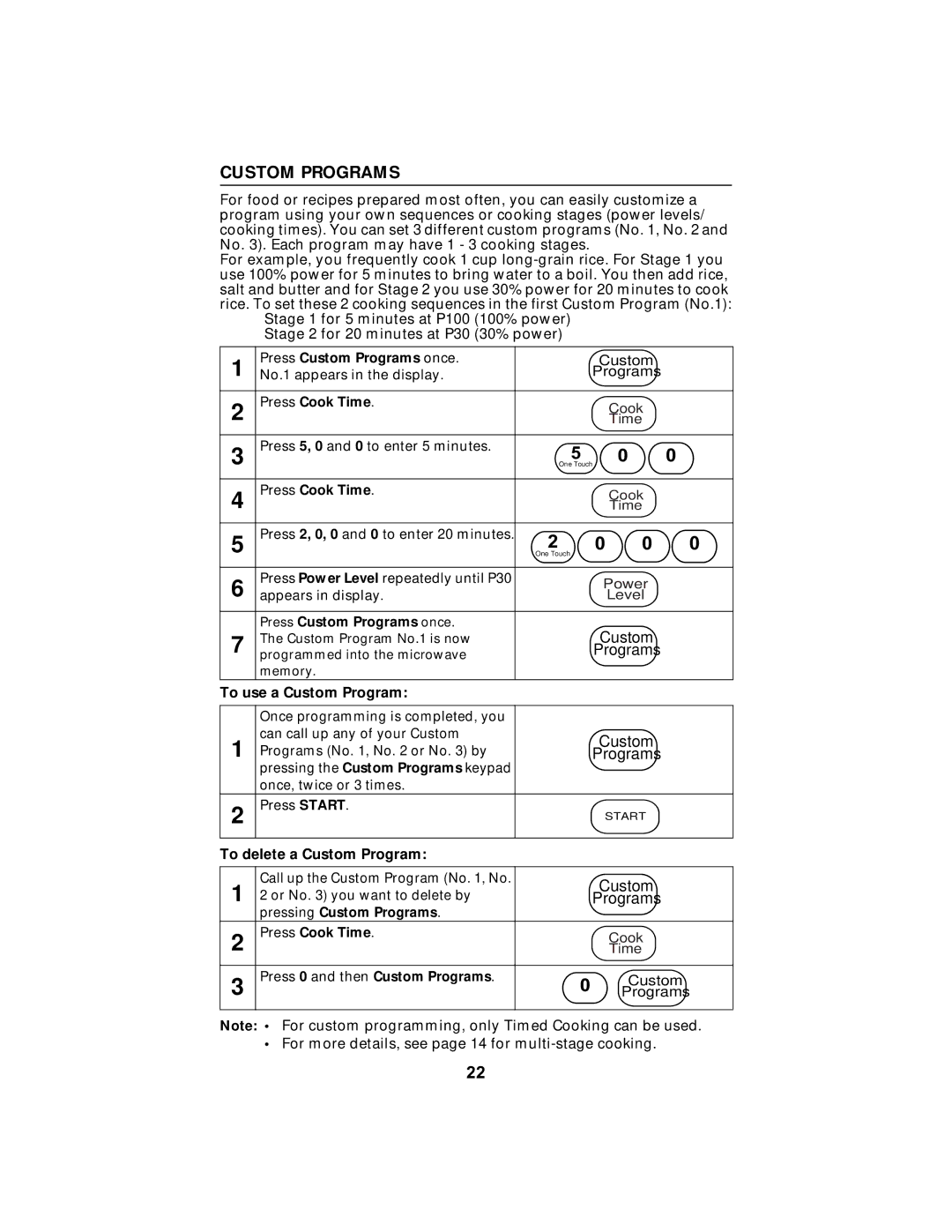 Maytag MMV5100AA manual Custom Programs 