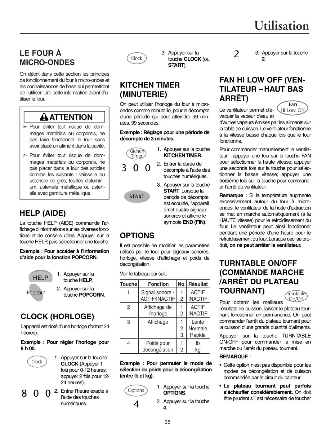 Maytag MMV51566AA/MMV5156AC owner manual Utilisation 