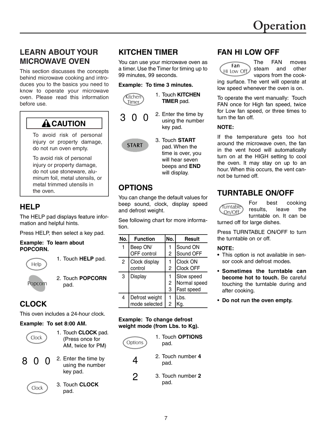 Maytag MMV5156AA, MMV5156AC owner manual Operation 