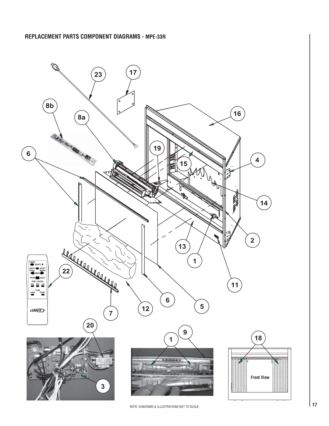 Maytag warranty 125, Replacement Parts Component Diagrams MPE-33R 