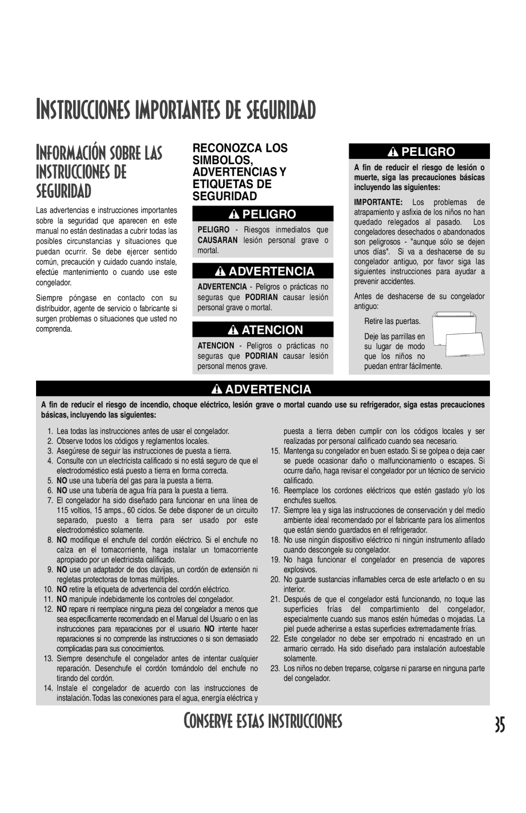 Maytag MQC2257BEW owner manual Instrucciones importantes de seguridad, Observe todos los códigos y reglamentos locales 