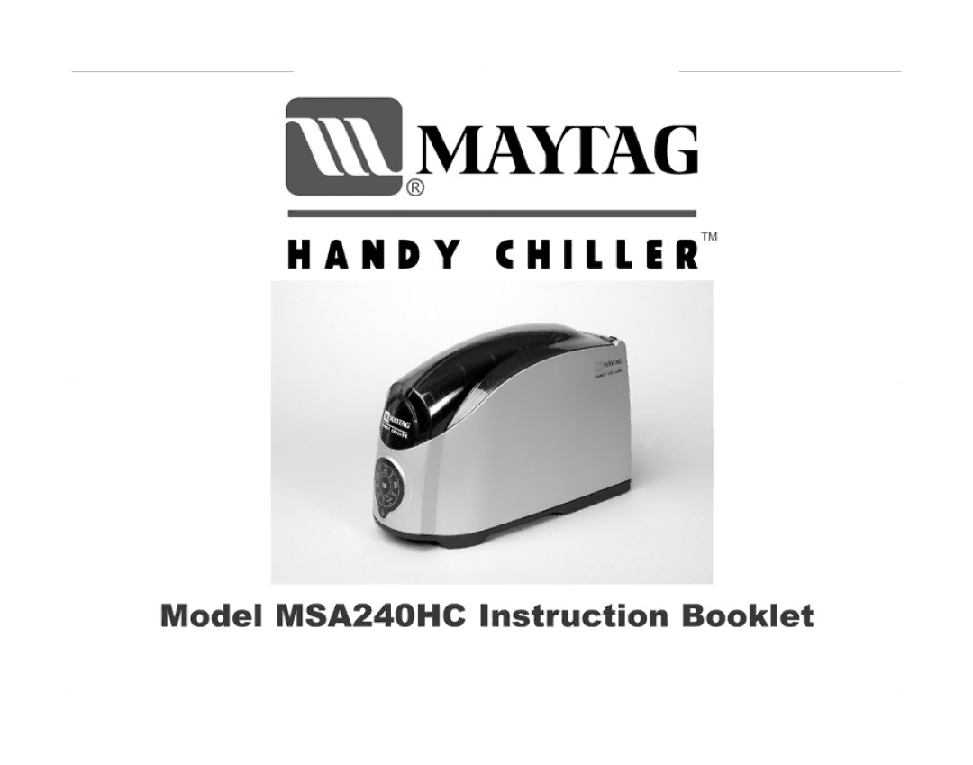 Maytag MSA240HC manual 