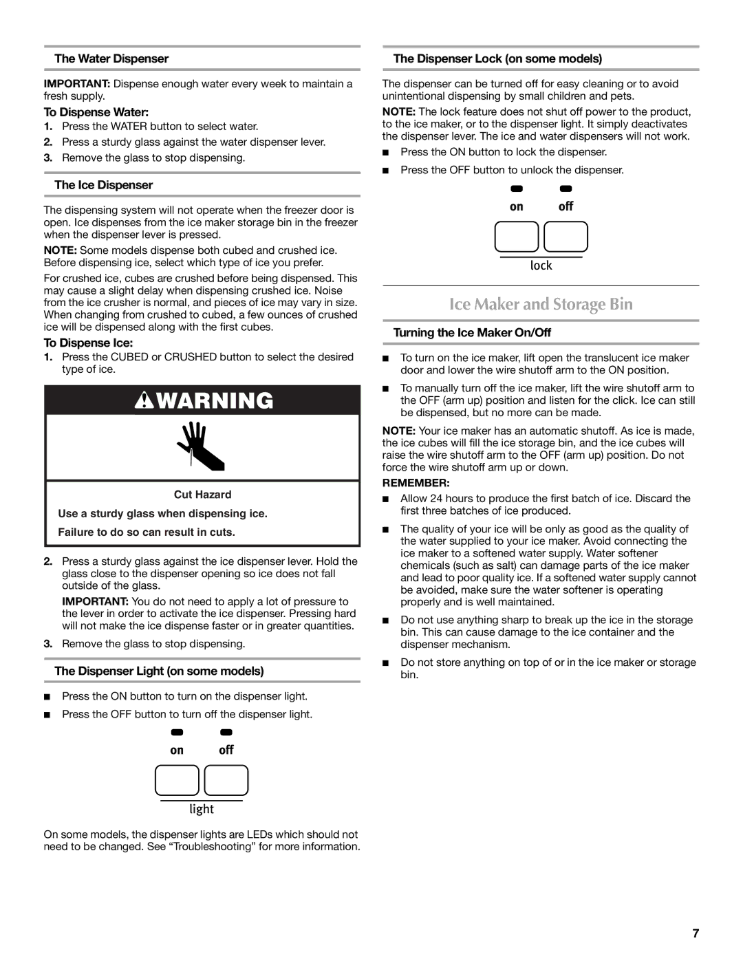 Maytag MSD2272VES installation instructions Ice Maker and Storage Bin 