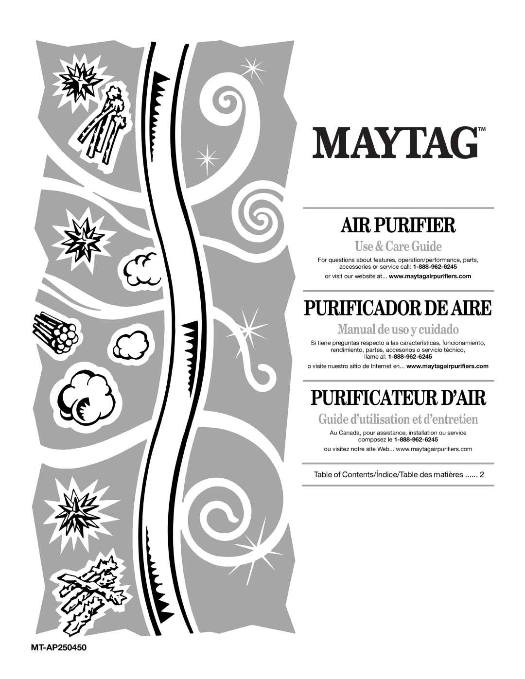 Maytag MT-AP250450 manual AIR Purifier 