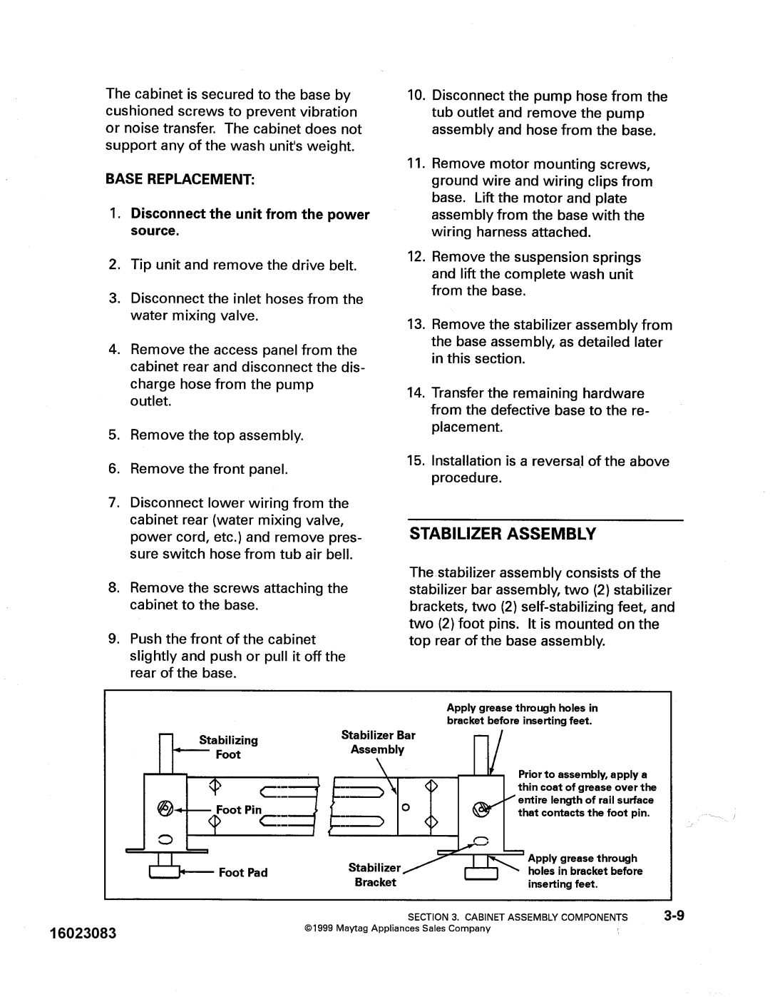 Maytag PAV1000AW*, PAV2000AW* manual 16023083 