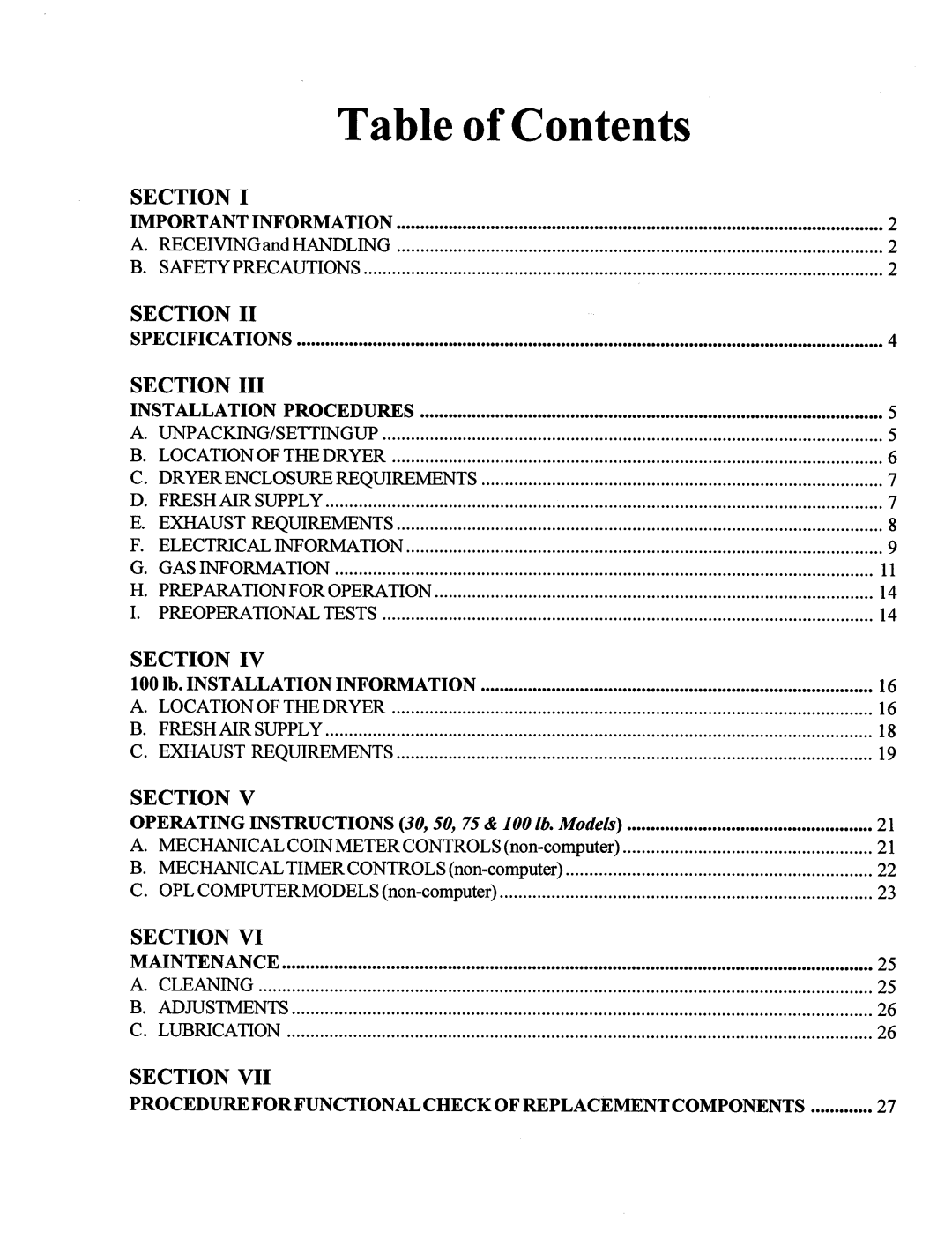 Maytag MC2, PC2, MN2 manual 