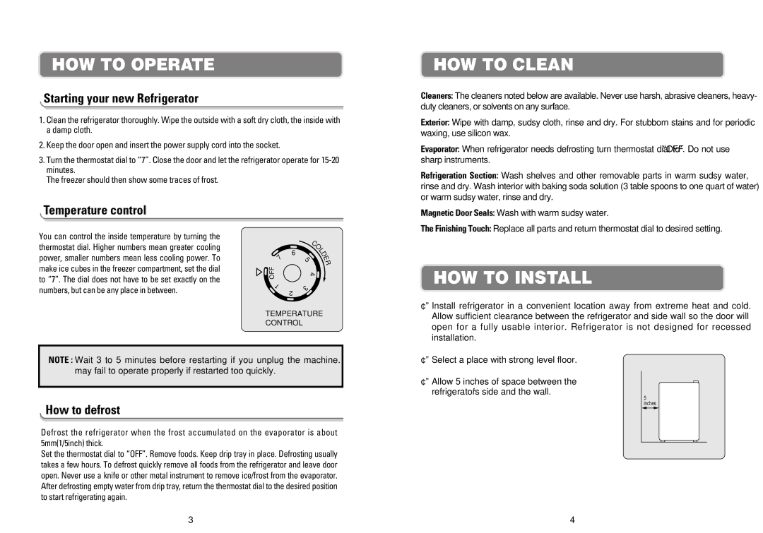 Maytag PCF1700ACW / PCF2700ACW / PCF4400ACW, PCF2700ACB, PCF4400ACB, PCF1700ACB HOW to Install, HOW to Operate 