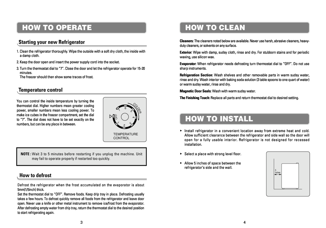 Maytag PCF1700ACW / PCF2700ACW / PCF4400ACW How To Install, How To Operate, How To Clean, Starting your new Refrigerator 