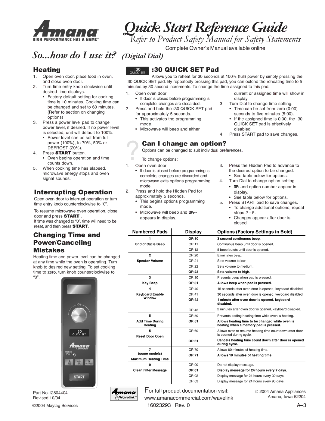 Maytag RCS10DA, RFS manual So...how do I use it? Digital Dial 