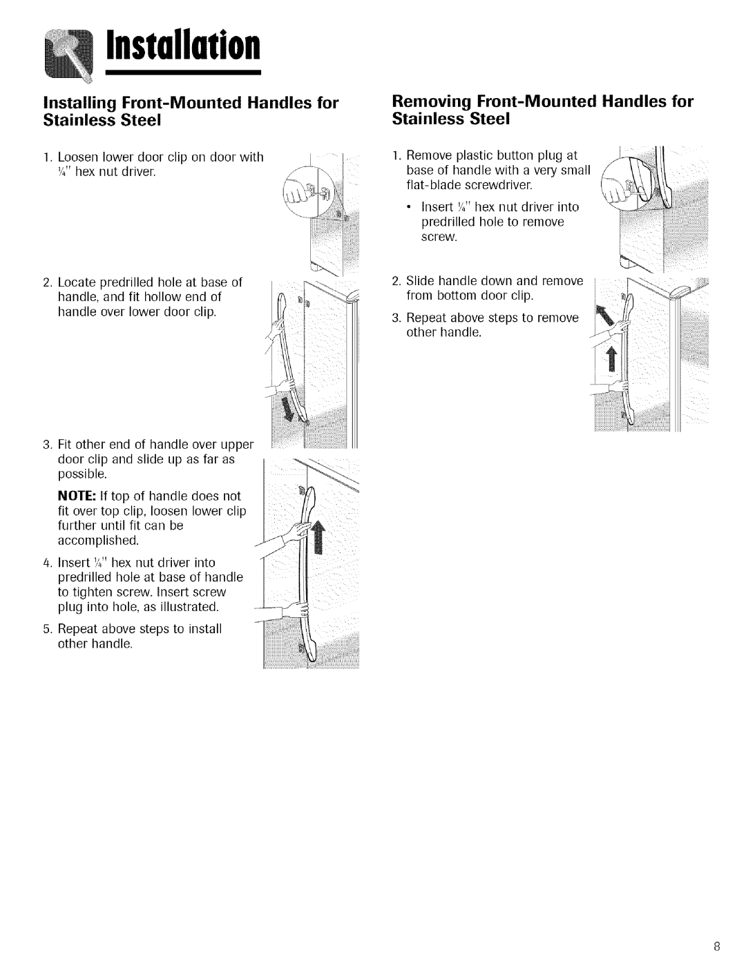 Maytag Refrigerator warranty Installation 