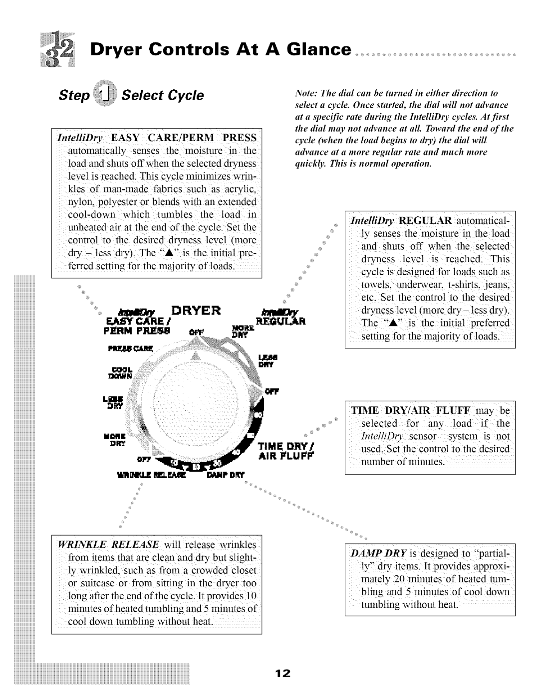 Maytag SL-3 warranty Dryer Controls At a Glance, MVLUrp, Tep El ect Cycle 