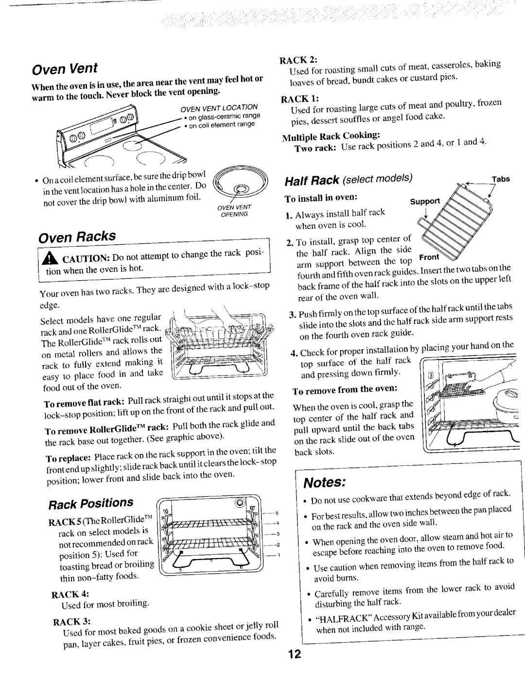 Maytag T1 manual PaCK, To install in oven, Tabs, To remove from the oven 