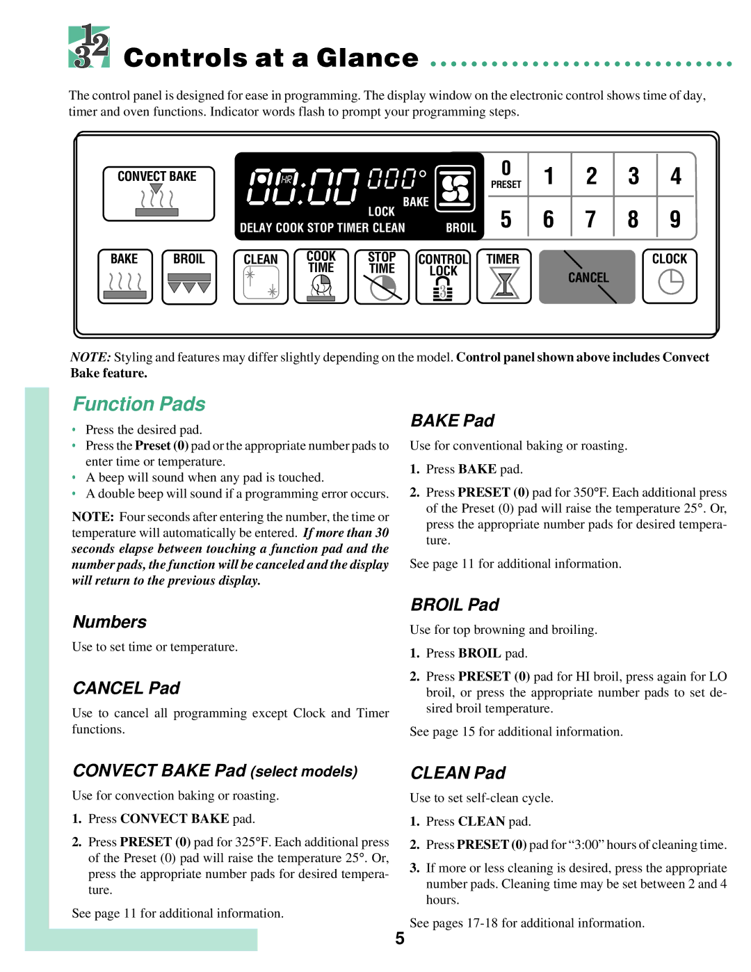 Maytag T2 warranty Controls at a Glance, Function Pads 