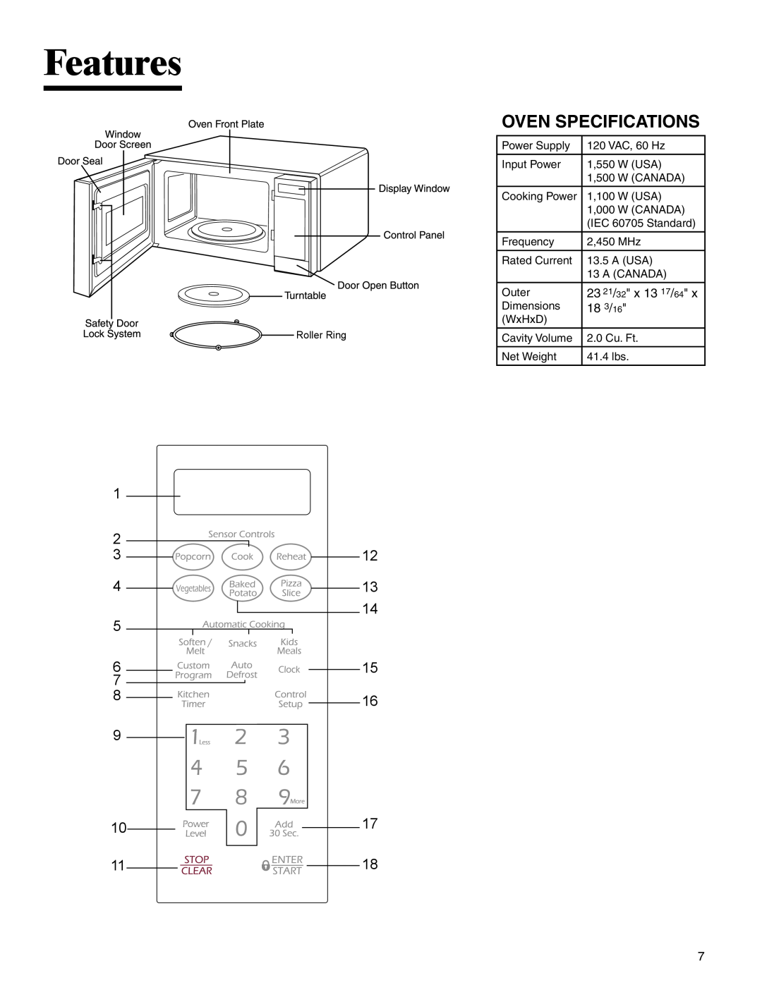 Maytag UMC5200BAB/W/S, UMC5200 BAB/W/S, UMC5200BCB/W/S, UMC5200 BCB/W/S Features, Oven Specifications 