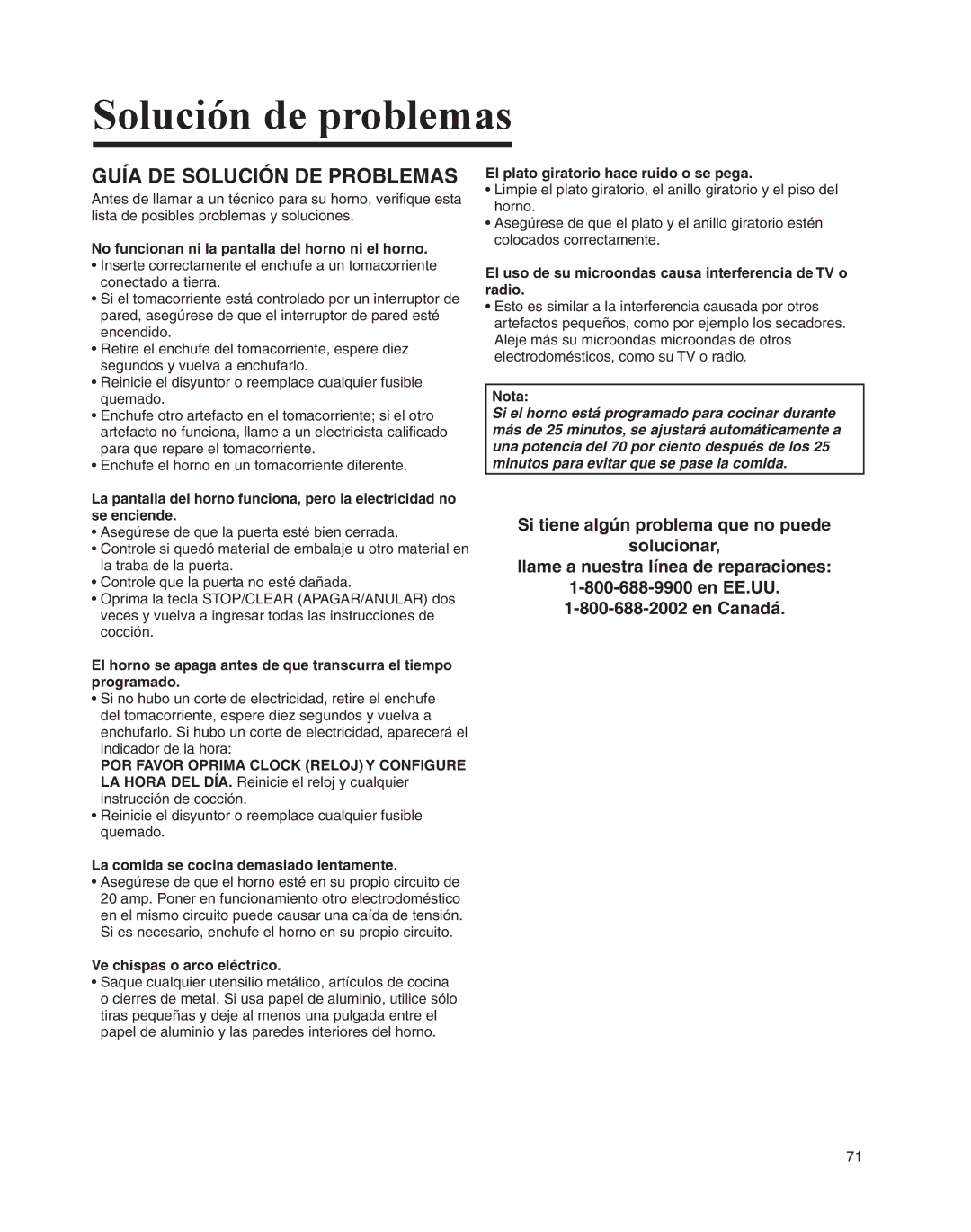 Maytag UMC5200BCW, UMC5200BCS important safety instructions Guía DE Solución DE Problemas 