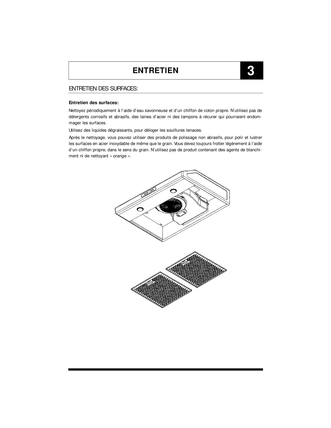 Maytag UXT5236AD, UXT5230AD warranty ENTRETIEN3, Entretien DES Surfaces, Entretien des surfaces 