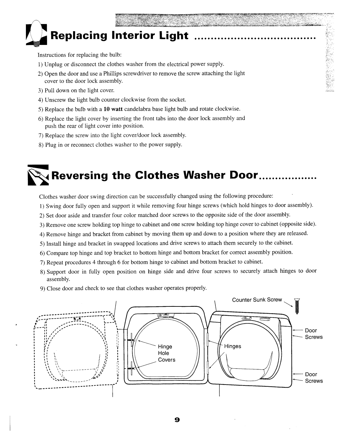 Maytag W-9 manual 