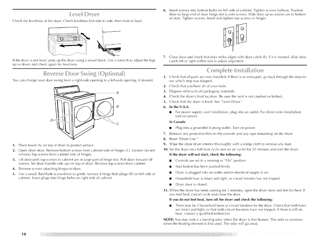 Maytag W10088776A, MED5591TQ0, MED5591TQ1 manual U.S.A, Canada 