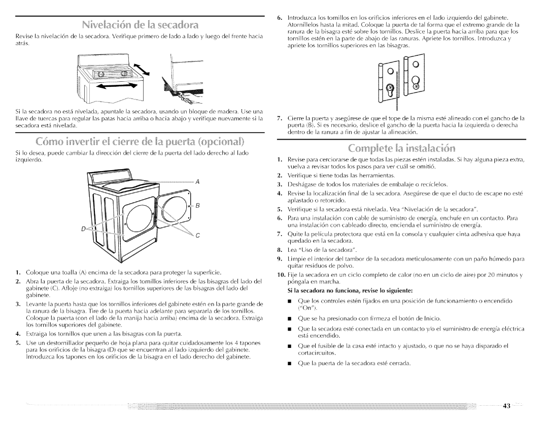 Maytag MED5591TQ0, W10088776A, MED5591TQ1 manual SJ,a¢, oY 6 , 5eaioa 